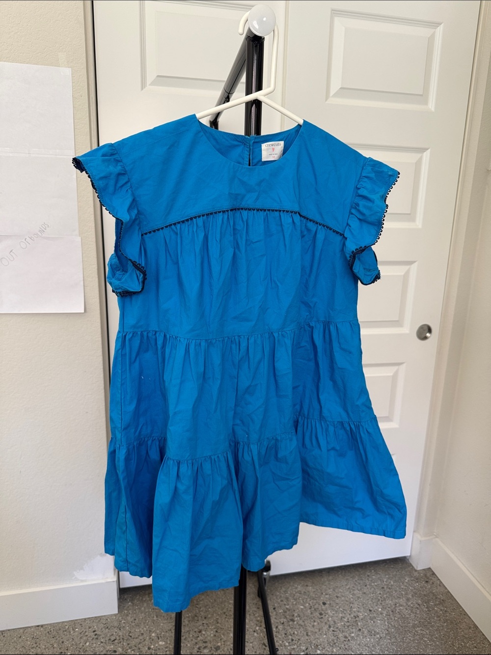 Crewcuts Blue Tiered Cotton Dress for Girls
